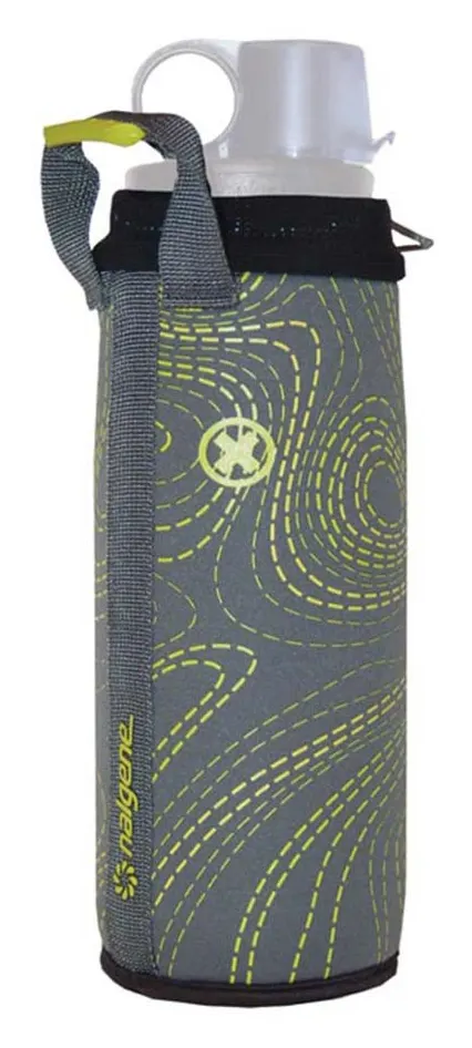Nalgene Neopreno OTF / OTG gris y verde – Funda para botella