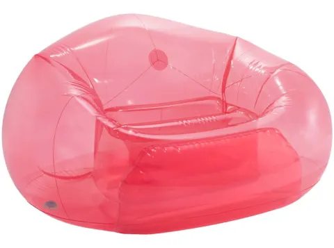 Sillón hinchable individual rosa transparente INTEX