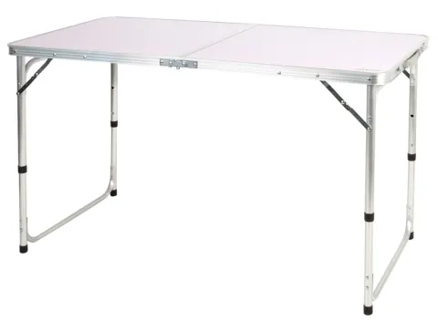 Mesa plegable camping ajustable en altura