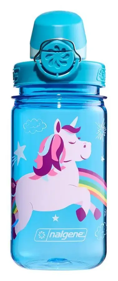 Botella reutilizable niños 350ml unicornio azul Nalgene OTF Sustain