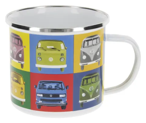 Taza VW T1 Warhol colores variados 500ml