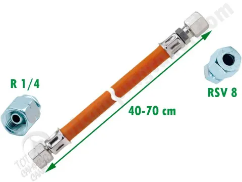 Lira Gas R1/4 Tubo 8MM (40-100CM)