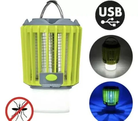 Lampara Linterna antimosquitos con bateria de litio recargable, camping, caravaning, camper, 4×4 overland.