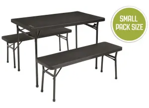 Outwell Pemberton Picnic mesa set negro mesa: 102 x 61 x 70 cm (WxDxH) / Bench: 102 x 28 x 44 cm (WxDxH) 102 x 61 x 8 cm