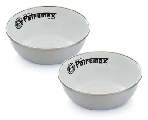 Petromax Enamel Bowl Set – Pack 2 cuencos esmaltados blancos