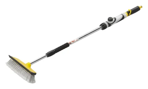 Cepillo de lavado con dosificador de jabón y mango extensible 92–150 cm.