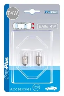 Bombilla para coche de 12V 4W BA9s, 2 piezas
