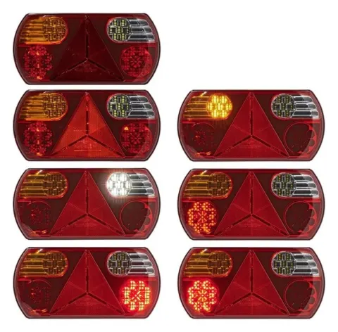 Luz trasera izquierda de 6 funciones con 32 LED.