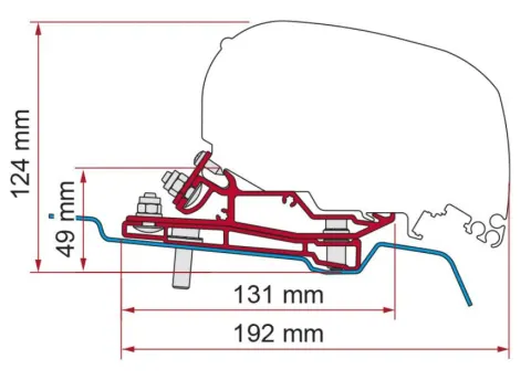 Kit instalación F80 – F60 para Ford Transit L3H3 (320cm)