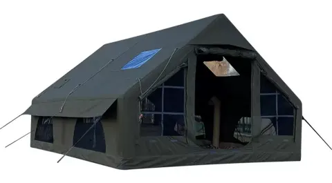 PAKICETUS Tienda de campaña inflable para 4-8 personas, tienda de campaña de lujo con ventanas de malla transpirable, protección UV, refugio exterior de montaje rápido para senderismo, picnic, viajes