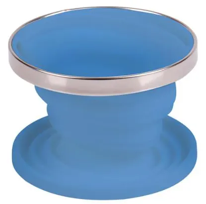 Soporte de filtro de café de silicona, plegable, Ø11cm, azul claro
