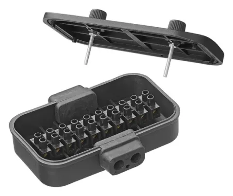 Caja estanca para conexiones eléctricas con polos de 10.