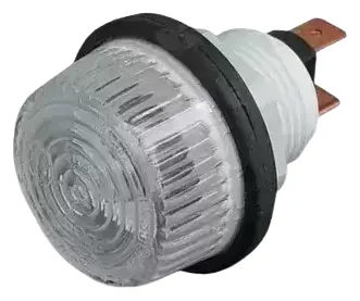 Indicador de dirección Hella redondo blanco para autocaravana, caravana y camper