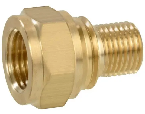 Conector rosca macho 1/4" a rosca hembra 3/8"