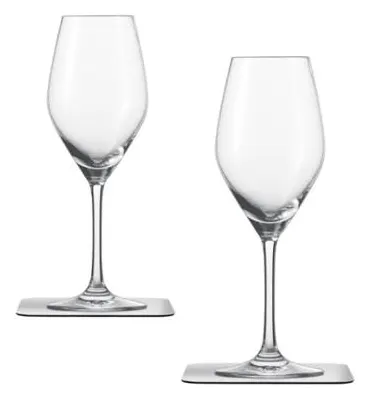 Juego De 2 Copas De Champán Incl 2 Posavasos Magnéticos