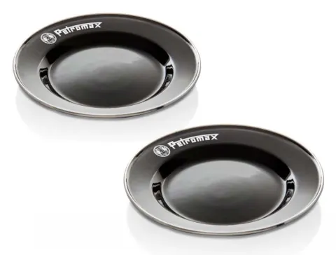Petromax Enamel Plate Set – Pack 2 platos esmaltados negros