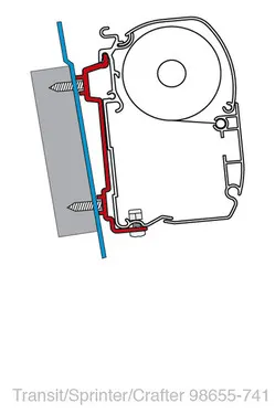 Adaptador De Fiamma Ford Transit/ Sprinter/ Vw Crafter 06