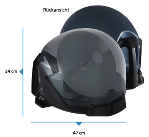 Antena satelital portátil con alineación automática