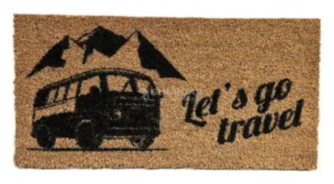 Alfombra felpudo Vamos a viajar 50 x 25 cm.